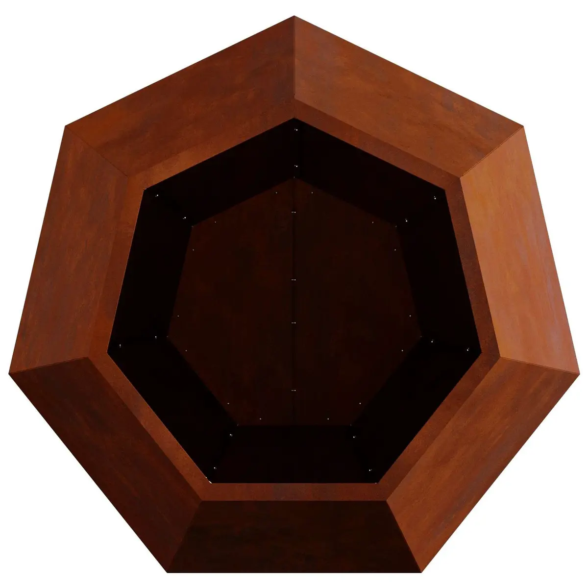 Planter Brown Rectangular 75 x 75 x 60 cm Outdoor Garden Pot 2 pcs Weathering Steel