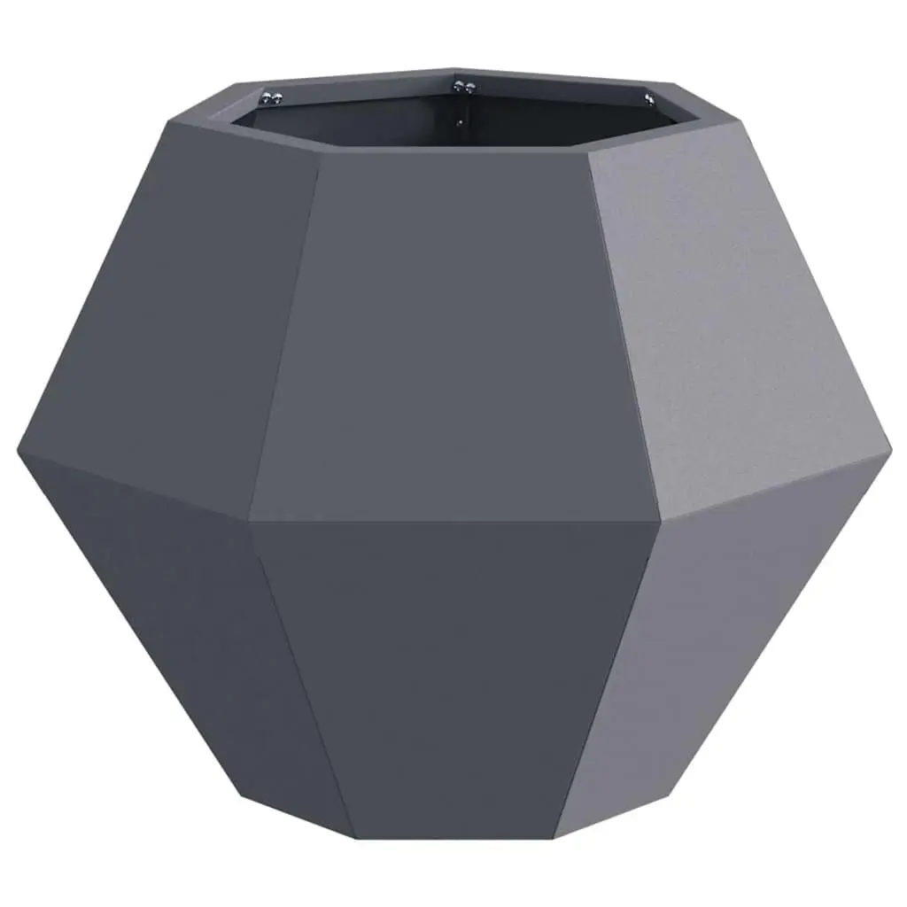 Garden Planter Anthracite 50 x 50 x 40 cm Steel Outdoor