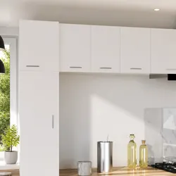 Compact White Hanging Kitchen Storage Solution