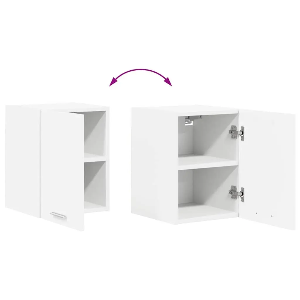 Hanging Kitchen Cabinet White Modern Storage Engineered Wood 30 x 31 x 40 cm