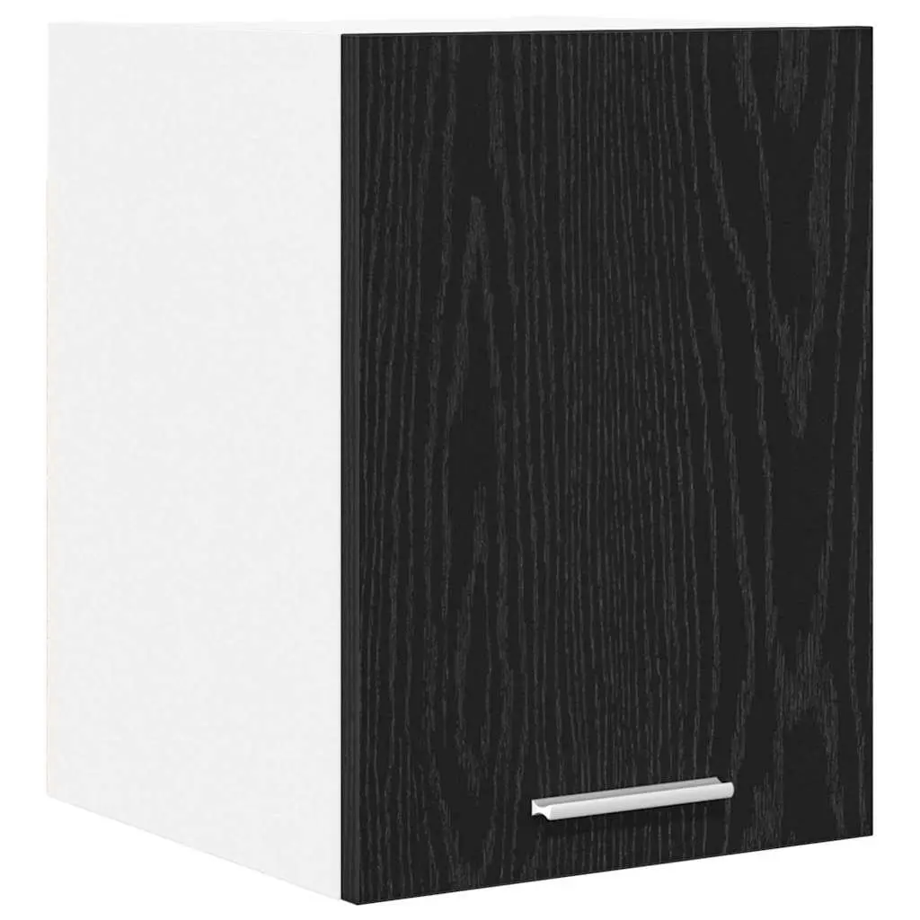 Hanging Kitchen Cabinet Door Storage Black Oak White 30x31x40cm Modern
