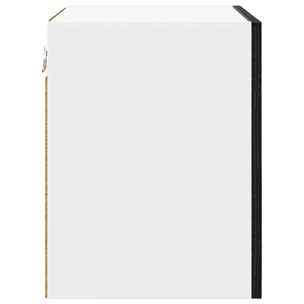 Kitchen Cabinet 2 pcs Black Oak White Modern Storage Organiser