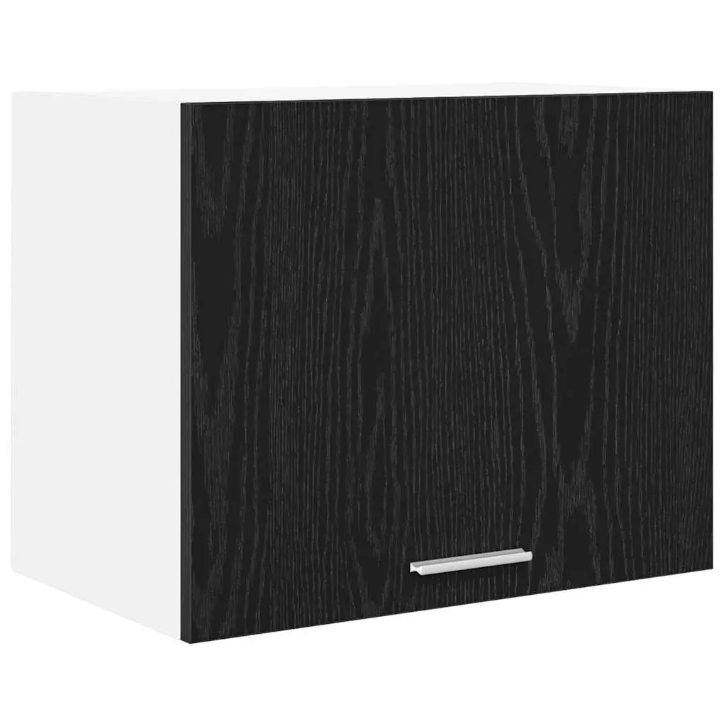 Hanging Kitchen Cabinet 2 pcs Black Oak White Modern Storage 50x31x40cm