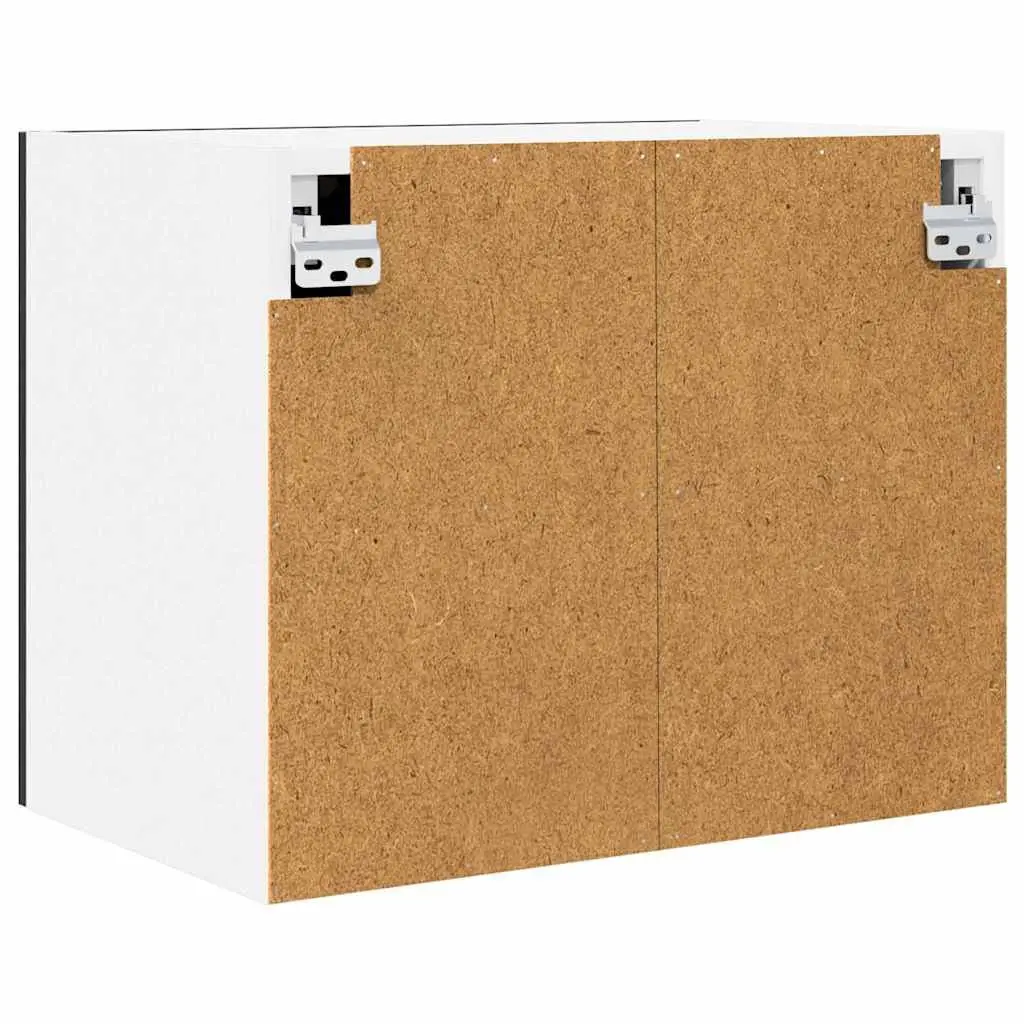 Hanging Kitchen Cabinet 2 pcs Black Oak White Modern Storage 50x31x40cm