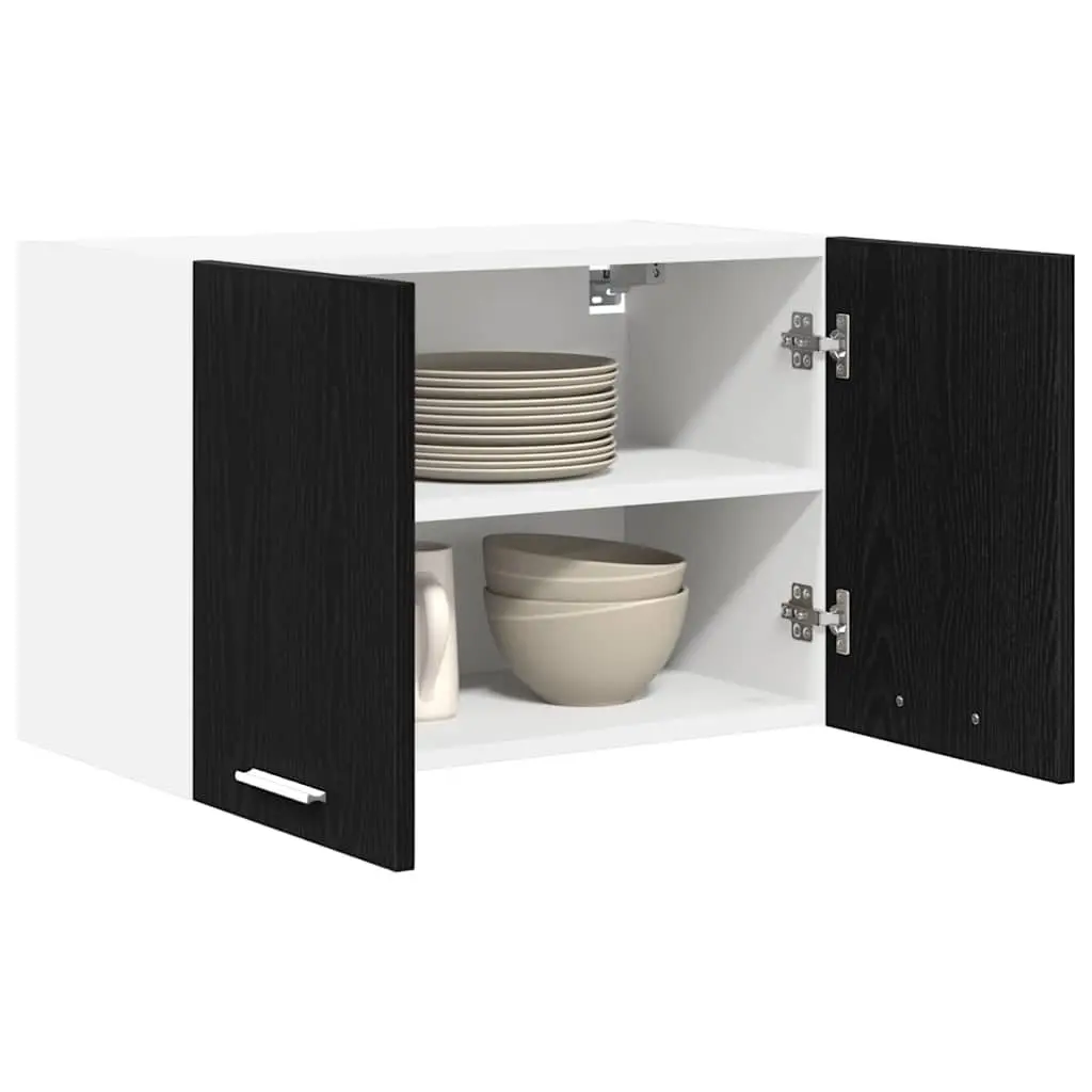 Hanging Kitchen Cabinet Black White 60x31x40 cm Modern Storage Furniture