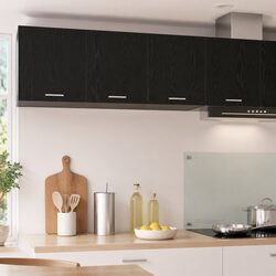 Sleek Black Oak Hanging Cabinet – Modern Storage Solution