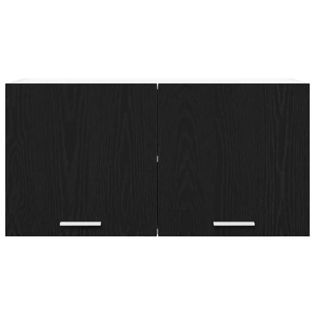 Hanging Kitchen Cabinet Black Oak 80 x 31 x 40 cm Modern Storage Engineered Wood