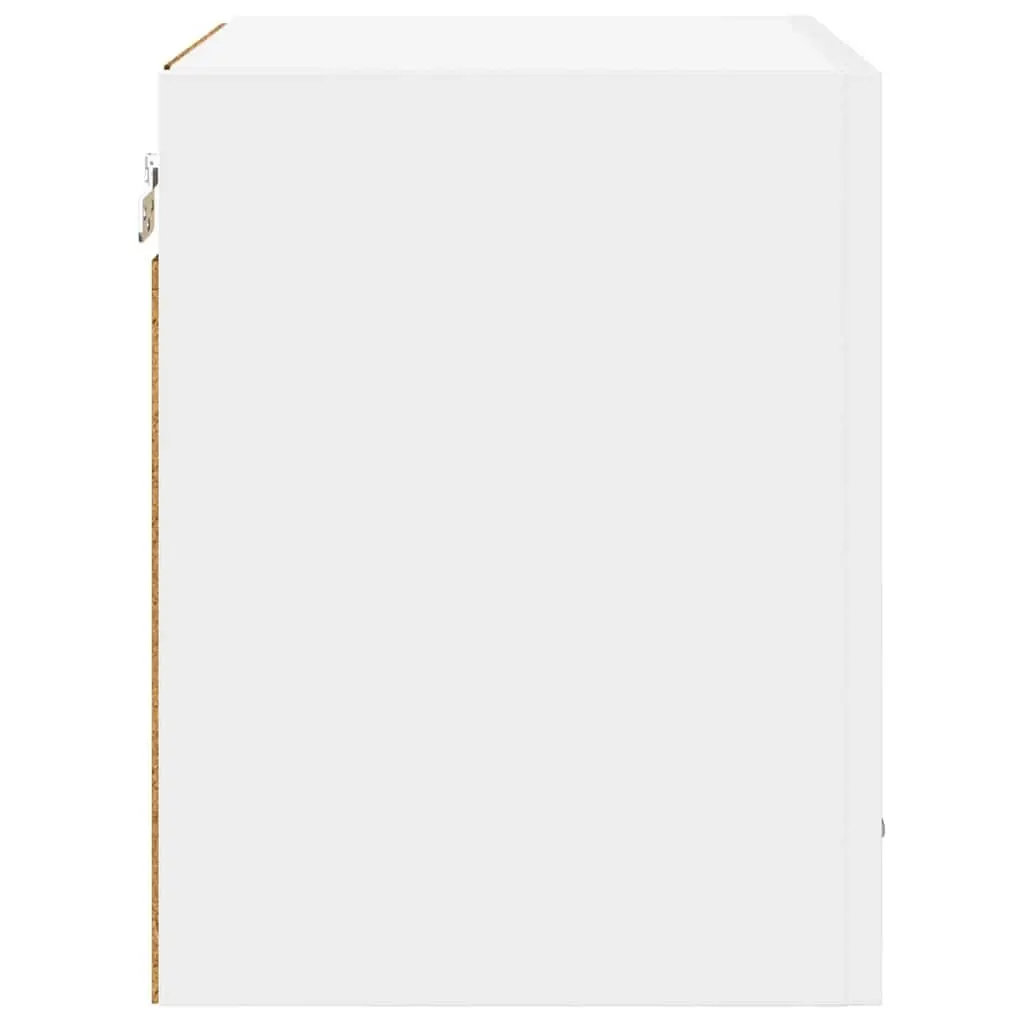 Hanging Kitchen Cabinet with Door White Storage Engineered Wood 40 x 31 x 40 cm
