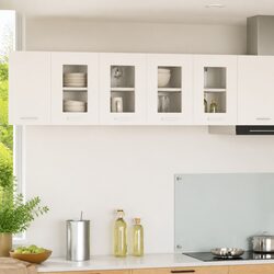 Sleek 2-Piece Kitchen Cabinets in White for Optimal Storage