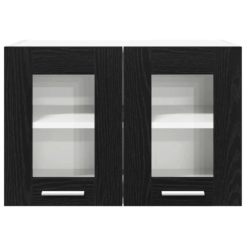 Hanging Kitchen Cabinet Black Oak Engineered Wood 60x31x40cm Modern Storage
