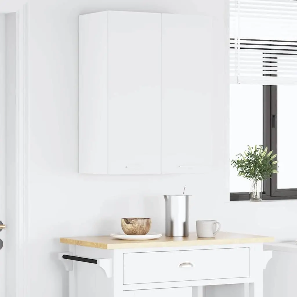 Hanging Kitchen Cabinet with Door White Storage Furniture 30 x 31 x 80 cm