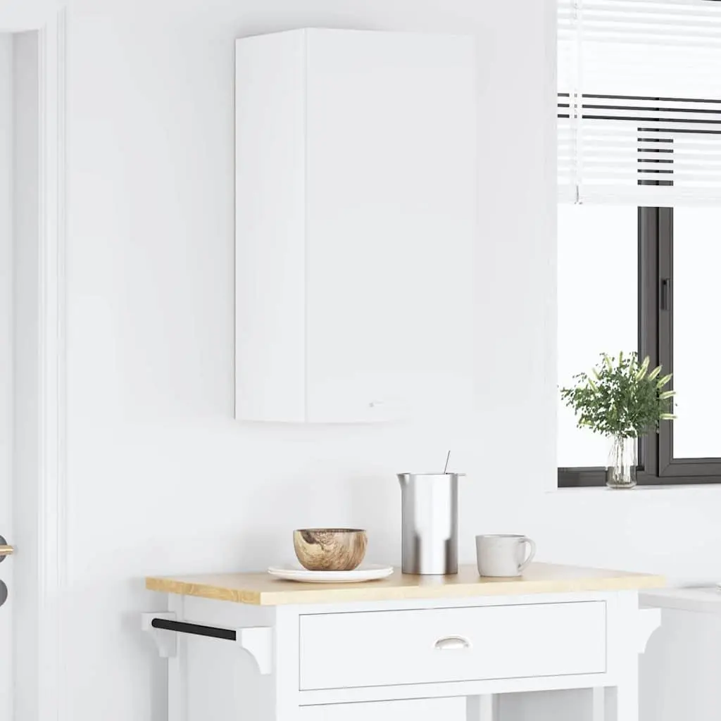 Hanging Kitchen Cabinet White 40 x 31 x 80 cm Engineered Wood Storage with Door