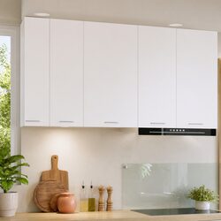 White Hanging Kitchen Cabinet - Minimalist Design