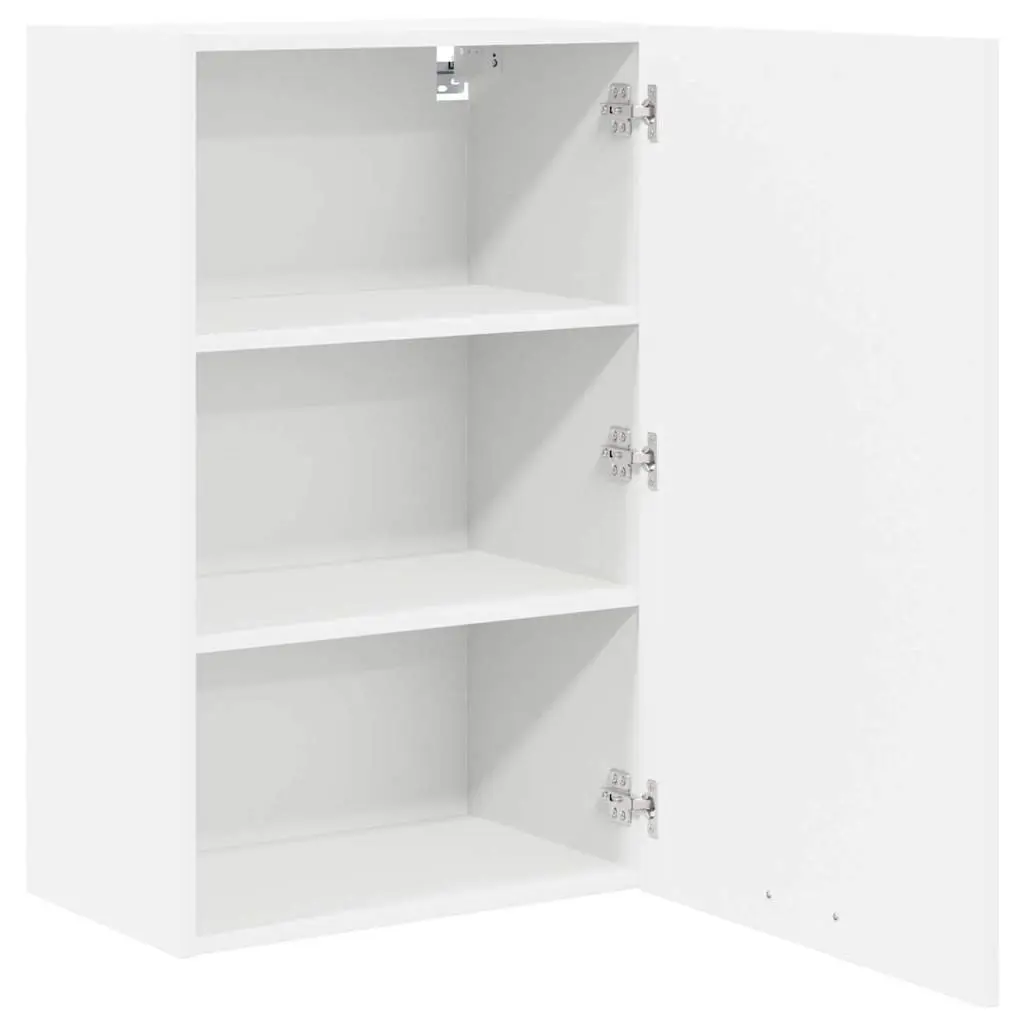 Hanging Kitchen Cabinet with Door White Storage Engineered Wood 50 x 31 x 80 cm
