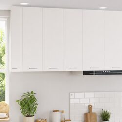 Compact and Functional White Hanging Kitchen Cabinet