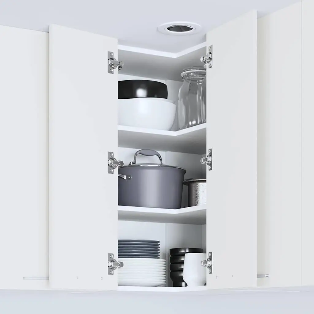 Kitchen Cabinet White Wall Mounted Modern Organiser 57 x 57 x 80 cm