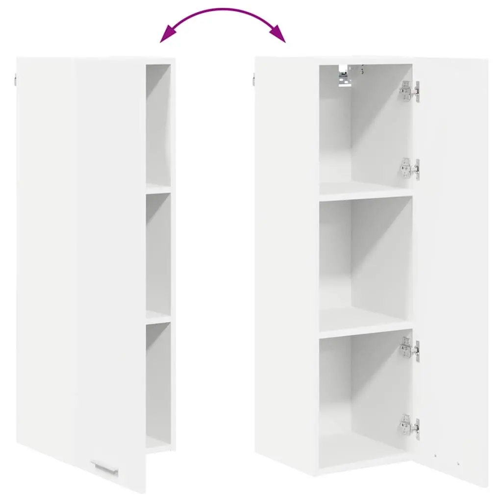 Hanging Kitchen Cabinet White Engineered Wood 30 x 31 x 100 cm Modern Storage