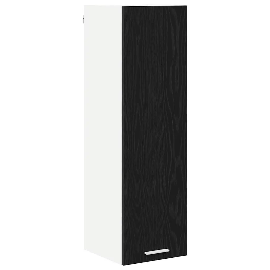 Hanging Kitchen Cabinet Black Oak 30 x 31 x 100 cm Modern Storage Unit