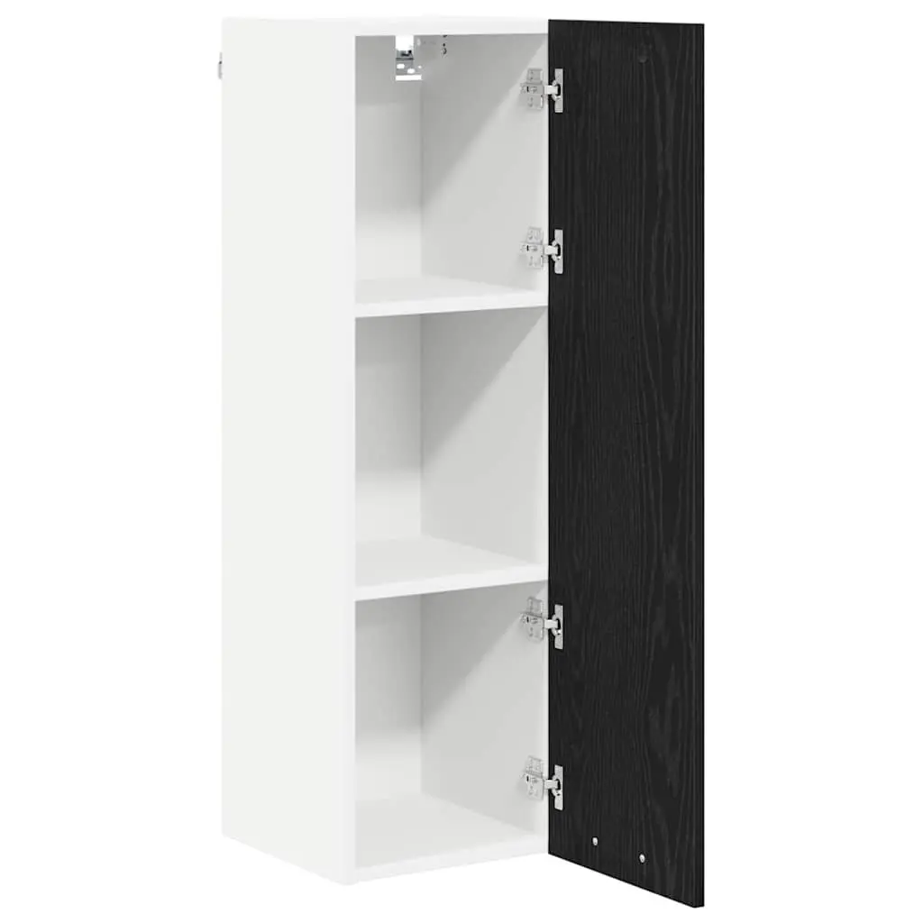 Hanging Kitchen Cabinet Black Oak 30 x 31 x 100 cm Modern Storage Unit