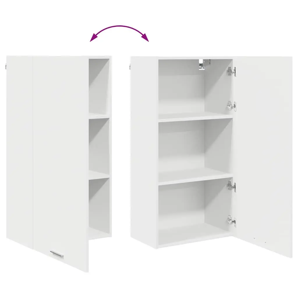 Hanging Kitchen Cabinet White 50x31x100cm Modern Storage Engineered Wood