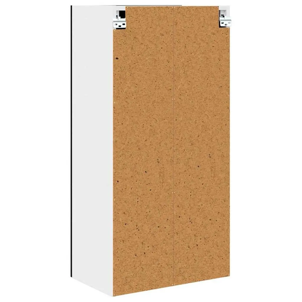 Hanging Kitchen Cabinet Black Oak White 50x31x100cm Modern Storage