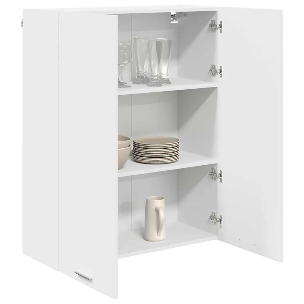 Hanging Kitchen Cabinet White 80x31x100cm Modern Storage Engineered Wood