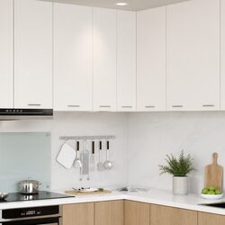 Efficient Storage with a Modern White Hanging Cabinet