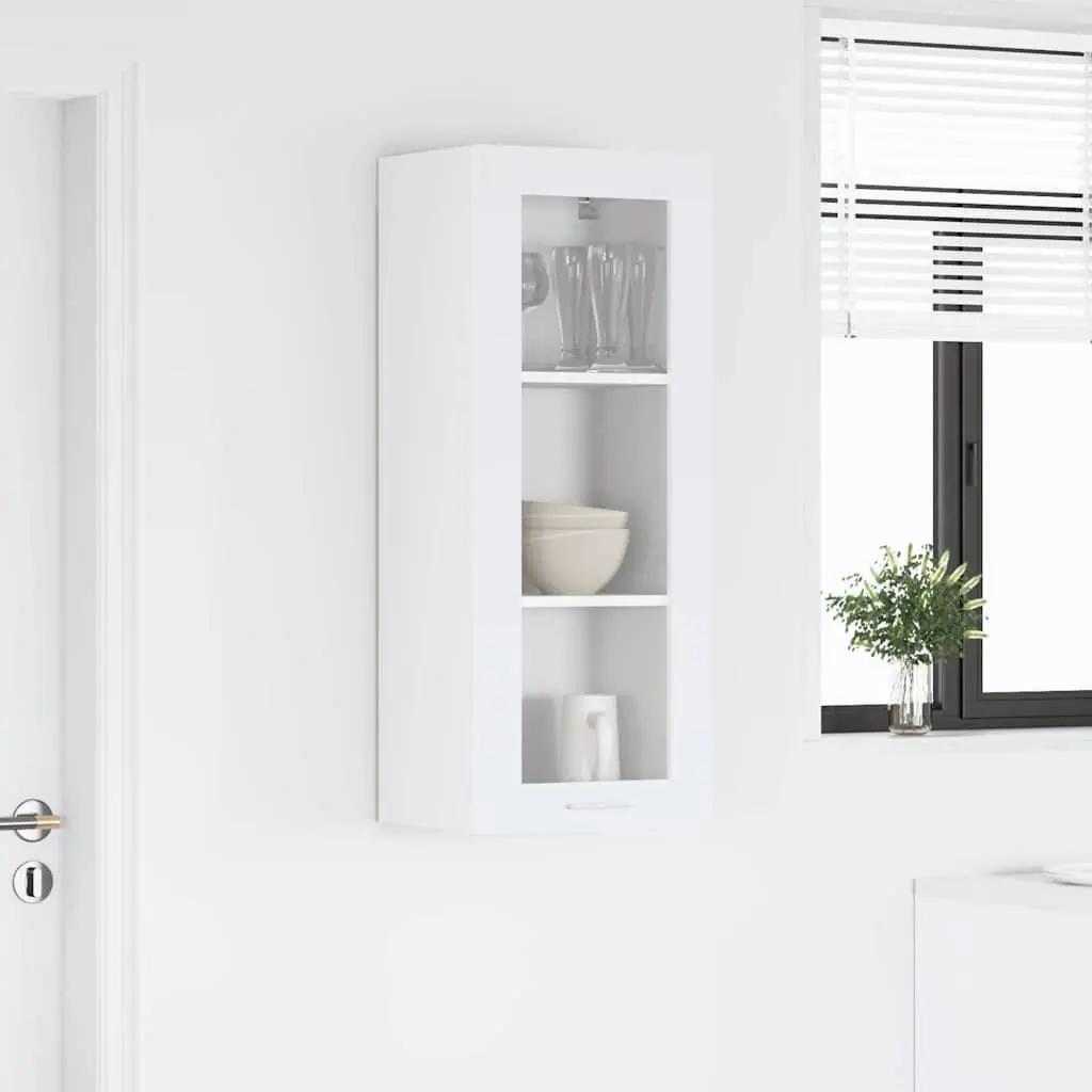 Hanging Kitchen Cabinet White Engineered Wood 40 x 31 x 100 cm Modern Storage