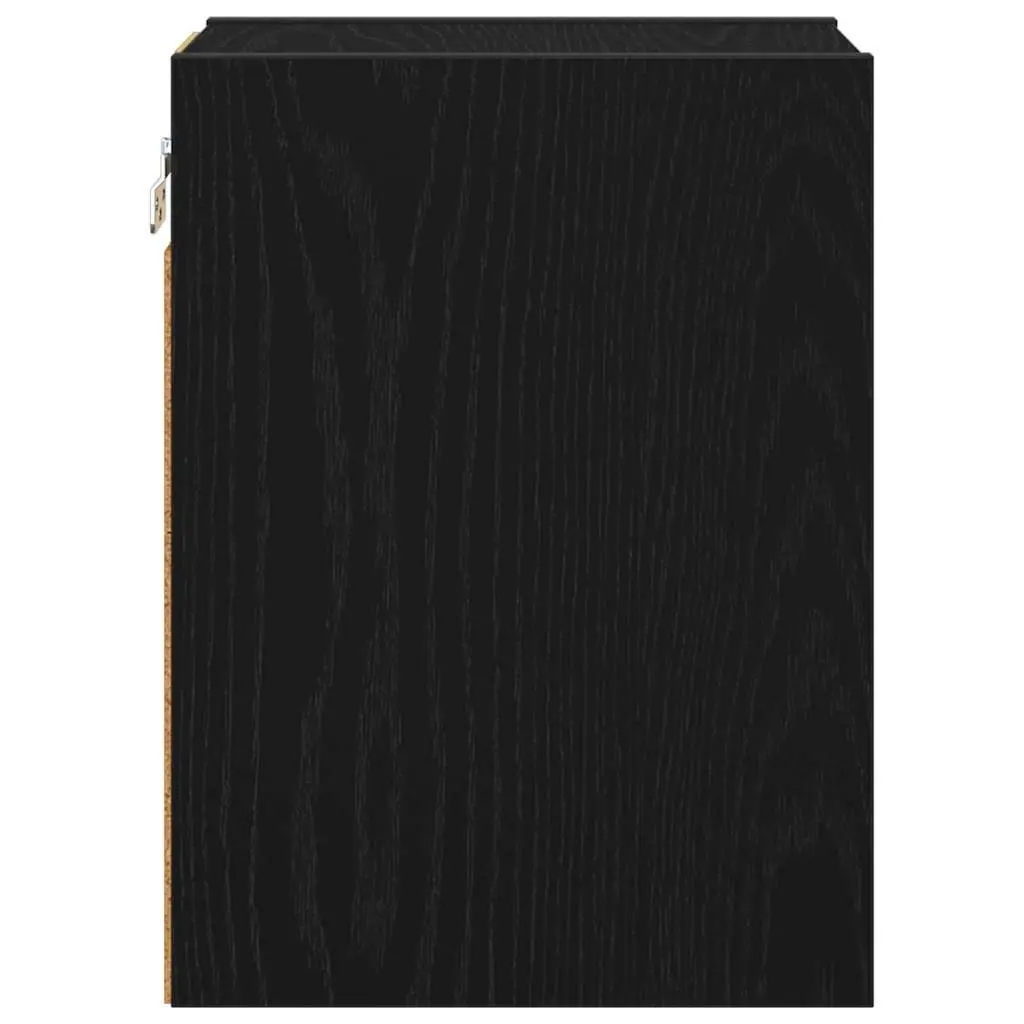 Hanging Kitchen Cabinet Black Oak Modern Storage Engineered Wood 20x29.5x40cm