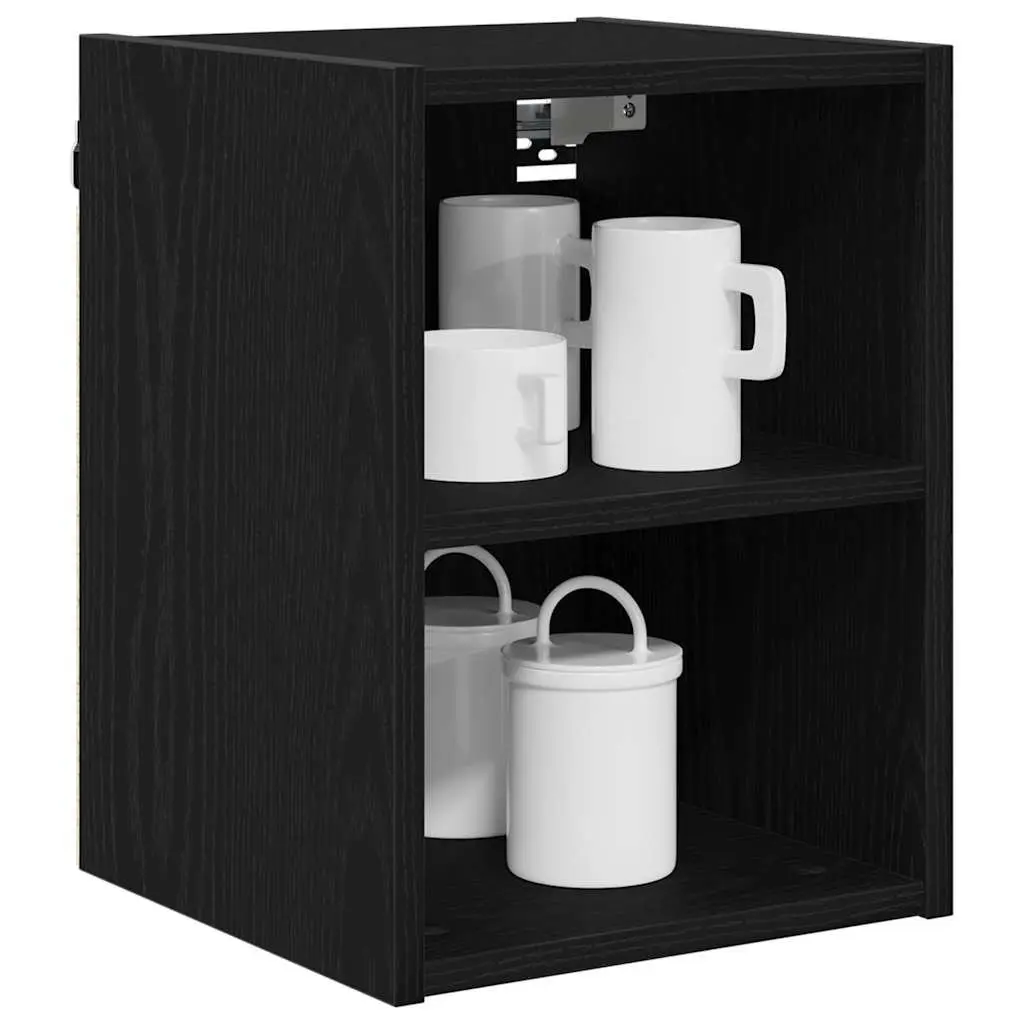 Hanging Kitchen Cabinet Black Oak Modern Storage Cupboard Engineered Wood 30 x 29.5 x 40 cm