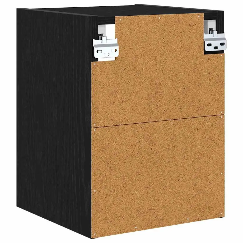 Hanging Kitchen Cabinet Black Oak Modern Storage Cupboard Engineered Wood 30 x 29.5 x 40 cm