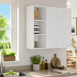 Compact White Kitchen Cabinet 30 x 29.5 x 80 cm - Efficient Storage