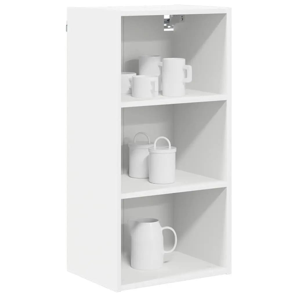 Hanging Kitchen Cabinet White Engineered Wood 40x29.5x80cm Modern Storage