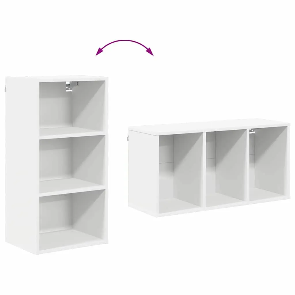 Hanging Kitchen Cabinet White Engineered Wood 40x29.5x80cm Modern Storage