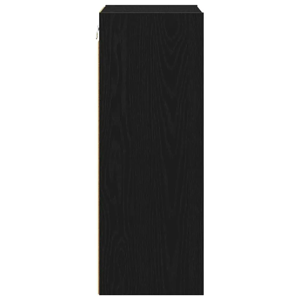 Hanging Kitchen Cabinet Black Oak Storage Modern Engineered Wood 40 x 29.5 x