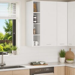 Compact and Stylish Hanging Kitchen Cabinet in White
