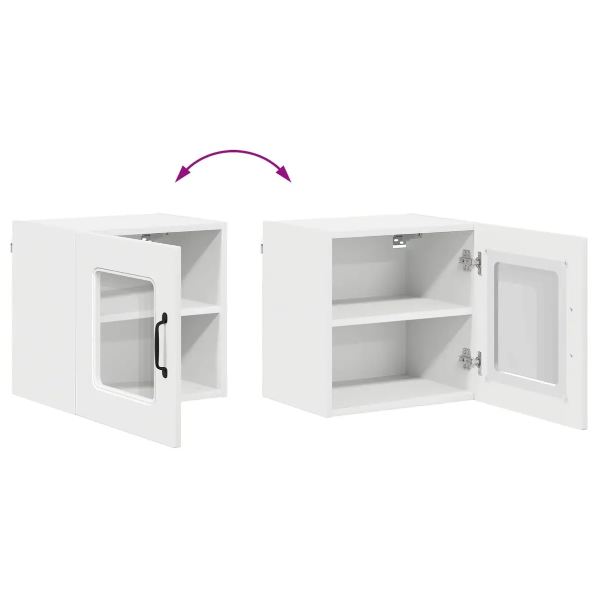 White Engineered Wood Dishwasher Panel Kitchen Cabinet Storage 40 x 31 x 40 cm