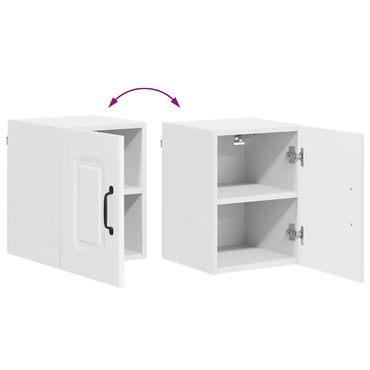 Dishwasher Panel White Engineered Wood Kitchen Cabinet Door Cover 2 pcs