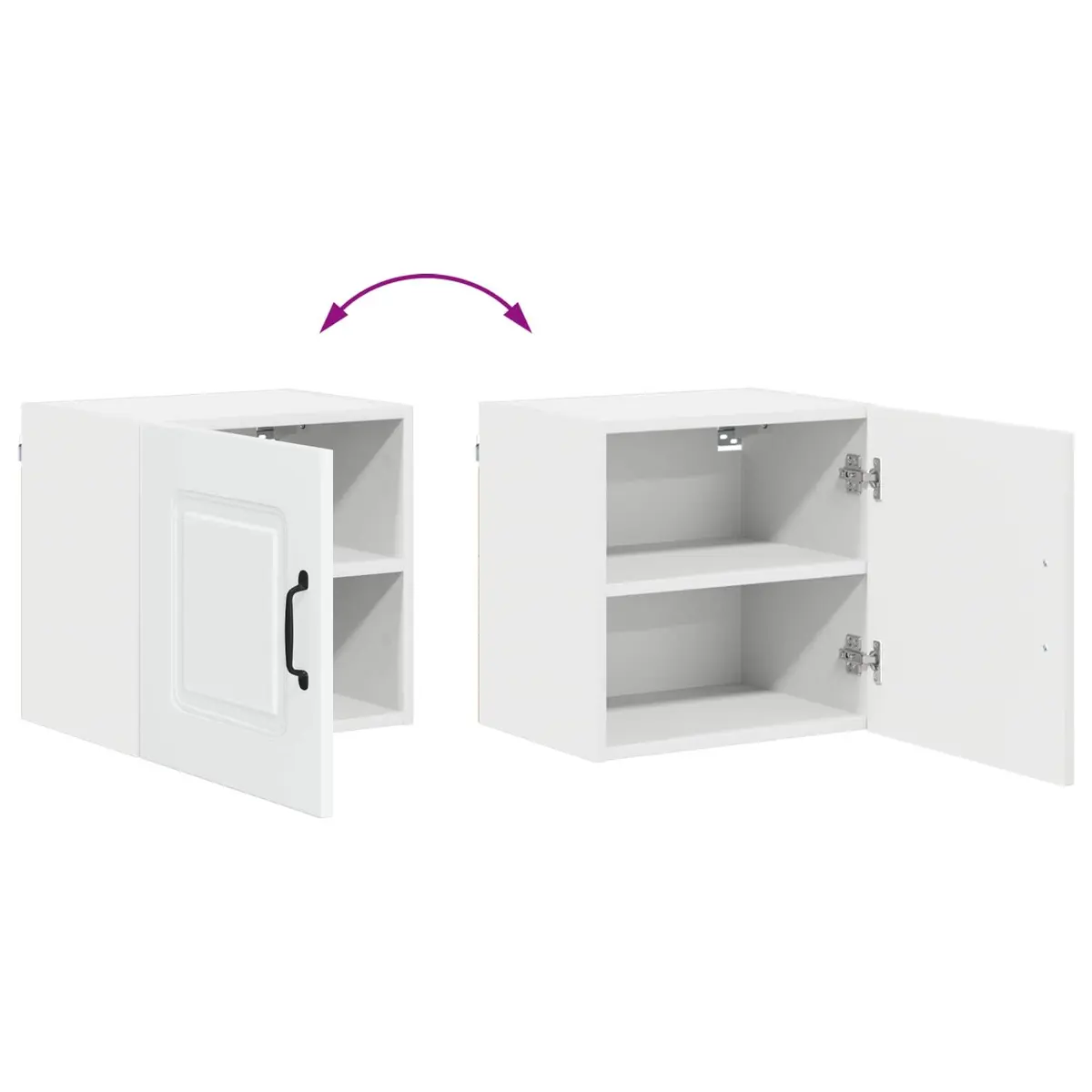 White Engineered Wood Dishwasher Panel Kitchen Cabinet Storage Kalmar 40 x 31 x