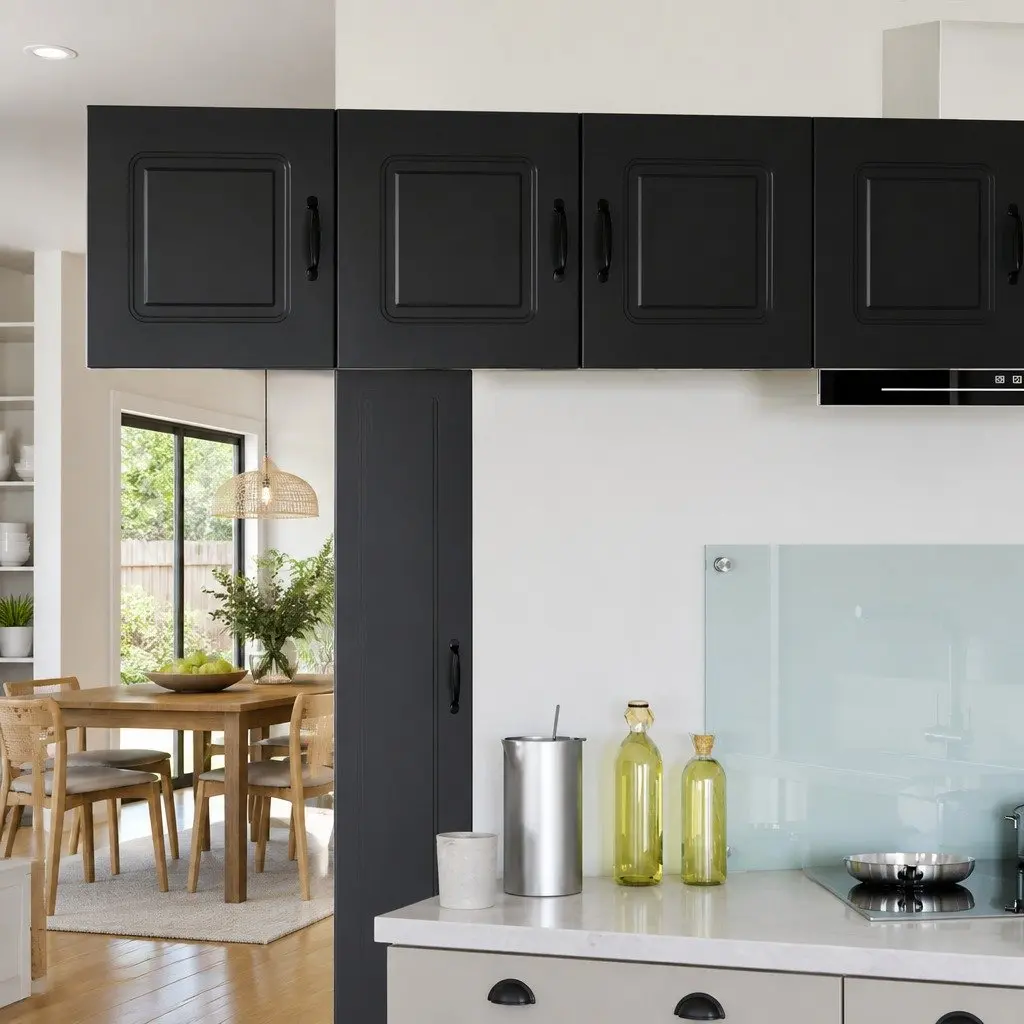 Kitchen Cabinet Black Engineered Wood 40 x 31 x 40 cm Modern Storage