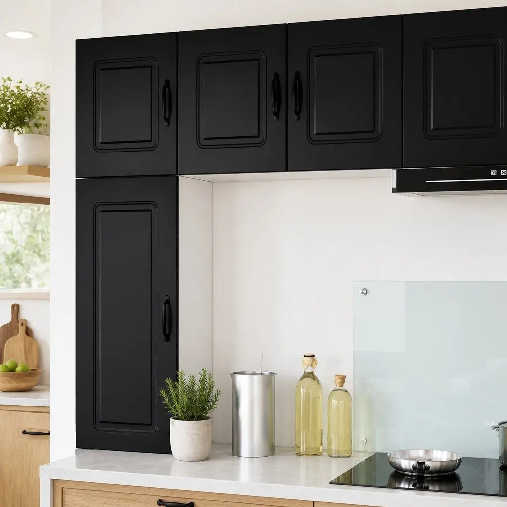 Dishwasher Panel Cabinet Black 40 x 31 x 40 cm Engineered Wood Storage