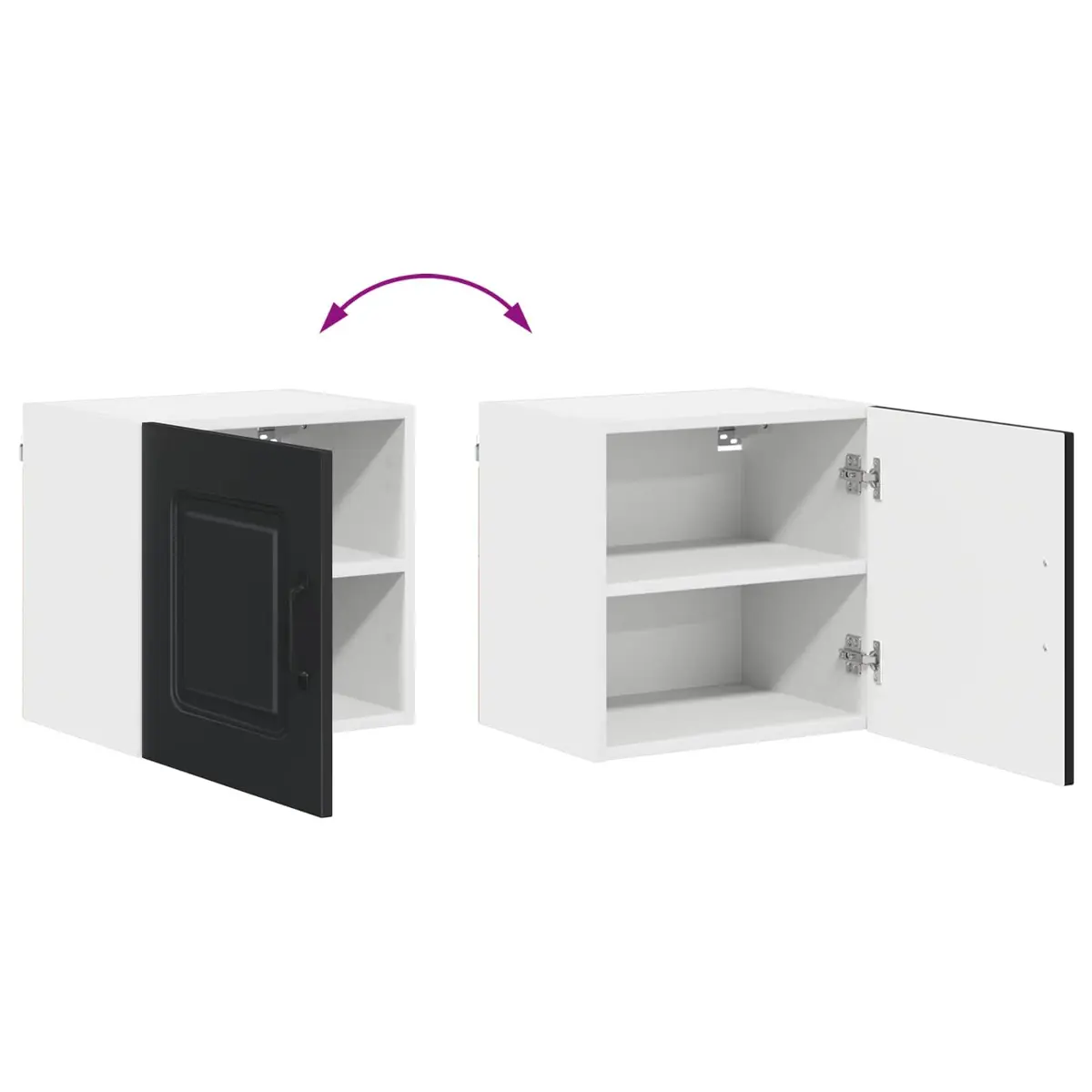 Dishwasher Panel Cabinet Black 40 x 31 x 40 cm Engineered Wood Storage