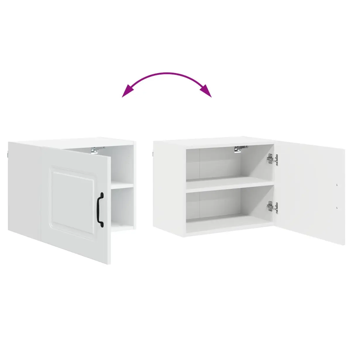 Dishwasher Panel Cabinet High Gloss White 50 x 31 x 40 cm Engineered Wood Storage