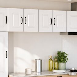 Simple and Efficient White Engineered Wood Cabinet