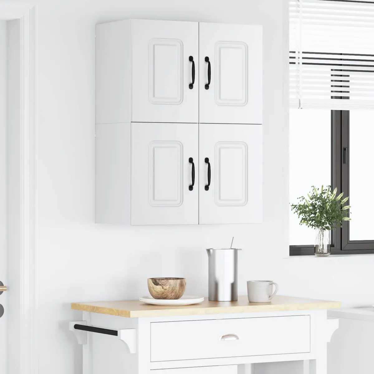 Kitchen Cabinet Dishwasher Panel Engineered Wood White 60x31x40cm Storage 2 Piece