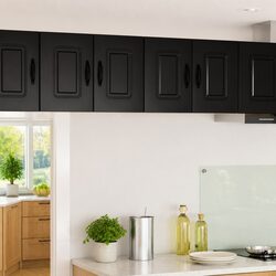Compact Black Kitchen Cabinet Panel, 60 x 31 x 40cm