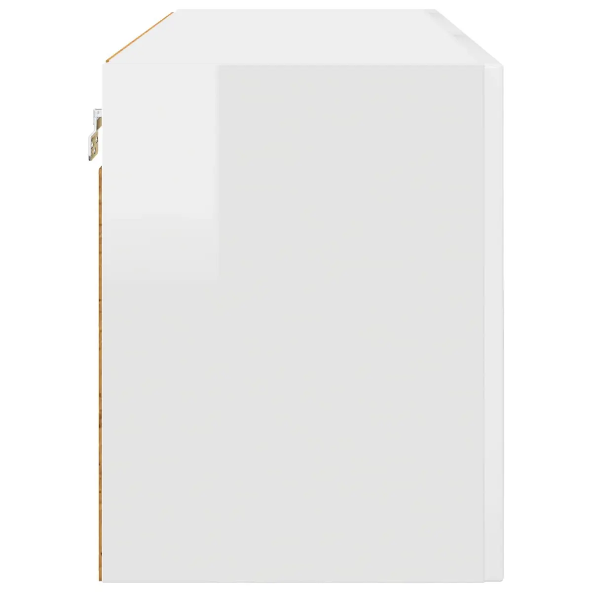 Dishwasher Cabinet Storage Organiser High Gloss White Engineered Wood 80x31x40cm