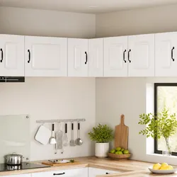 White Kitchen Cabinet with Storage Solutions 57x57x40cm