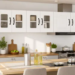 Compact White Kitchen Storage Cabinet - Efficient Design