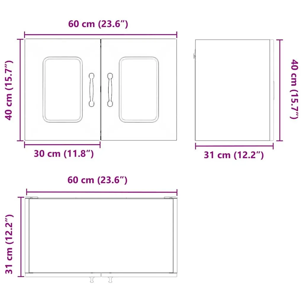 High Gloss White Kitchen Cabinet Storage Engineered Wood Dishwasher Panel 2 Piece